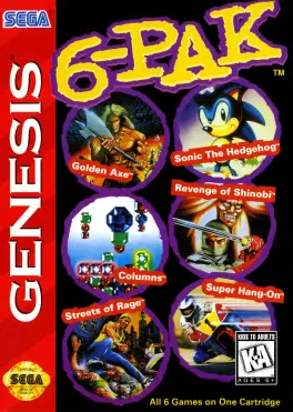 Capa de 6-Pak (Mega Drive)