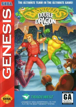 Capa de Battletoads & Double Dragon (Mega Drive)