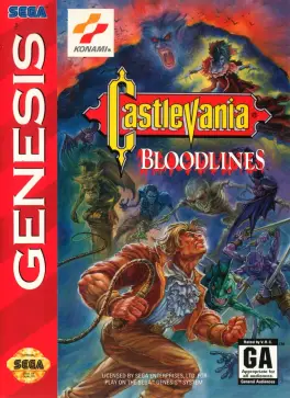 Capa de Castlevania: Bloodlines (Mega Drive)