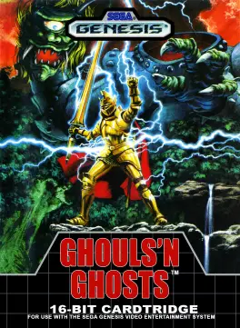 Capa de Ghouls 'n Ghosts (Mega Drive)