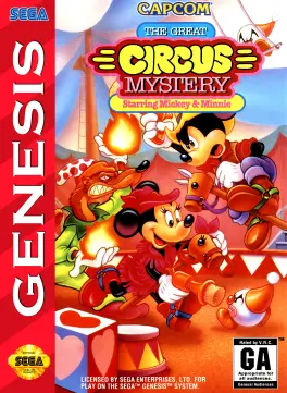 Capa de Great Circus Mystery Starring Mickey & Minnie (Mega Drive)