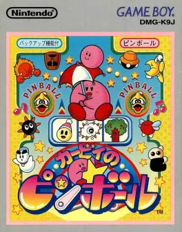 Capa de Kirby no Pinball (Game Boy)