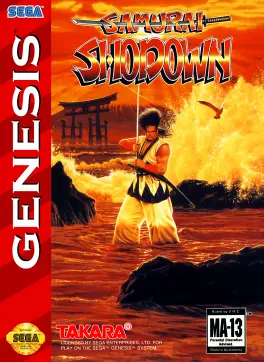 Capa de Samurai Shodown (Mega Drive)
